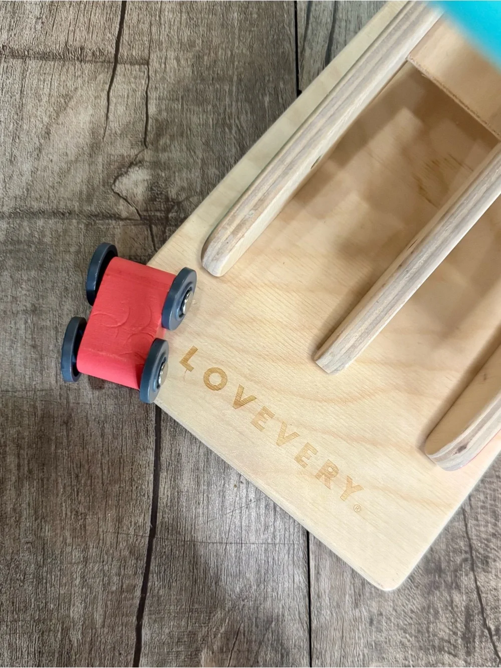 Lovevery Race & Chase Ramp Wooden Car Ramp Toy Montessori Toddler Learning Toy - Picture 8 of 9